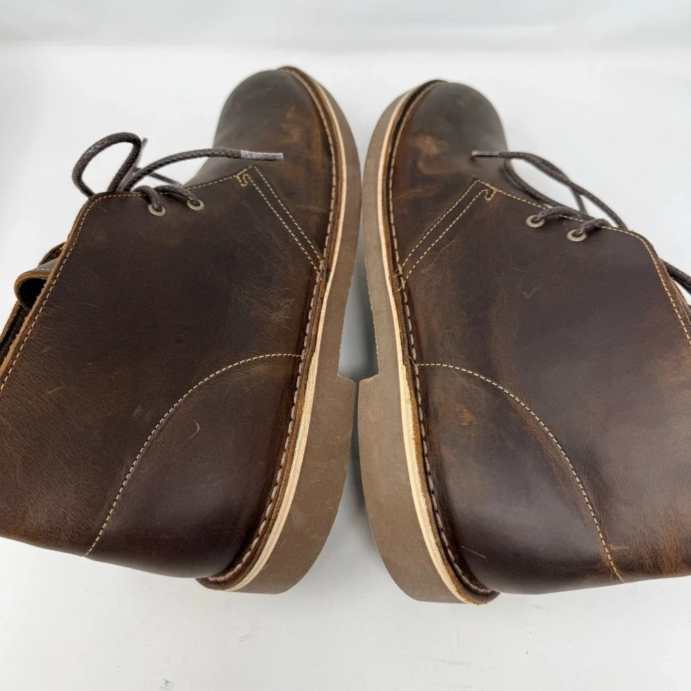 Clarks Bushacre 2 Desert Chukka Boots Men's Size 11 Brown Leather 15522 Casual